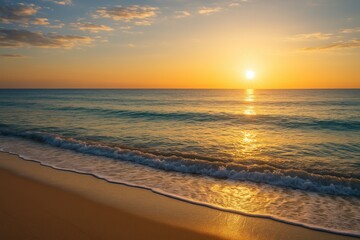 Obraz premium Dawn ambiance over the ocean's center