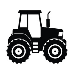 Tractor silhouette  vector  illustration, Set of black Tractor silhouette  