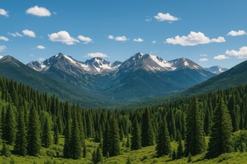 Fototapeta premium Mountain Ranges in the Rocky Region