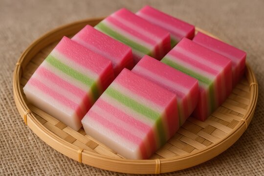 Traditional layered sweet treat from Malay cuisine