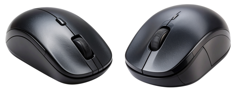  Modern Wireless Mouse with Ergonomic Design for Gaming and Productivity, Transparent Background PNG