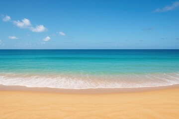 Desolate shoreline with soft sands