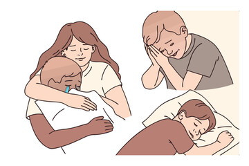 Whispers of Comfort and Solace: A poignant illustration captures the essence of empathy, offering solace and support amidst the spectrum of human emotions.