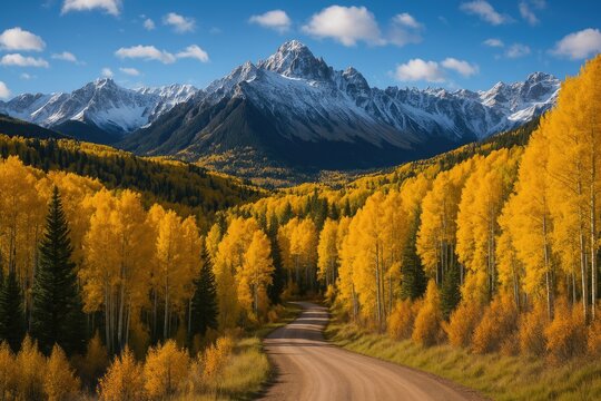 Mountain Range Featuring Sneffels Peaks