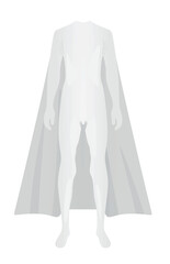 White superhero suit. vector illustration