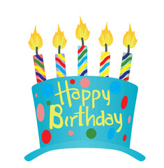 Happy birthday hat. vector illustration