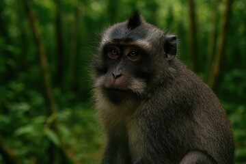 Obraz premium A Monkey on a Tropical Island