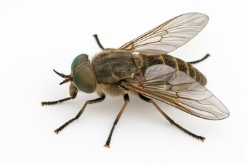 Horse fly shown against a white background