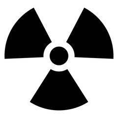 Icono silueta de símbolo radiactivo