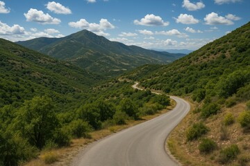 Fototapeta premium Elenica Mountain Reserve near a Balkan town, showcasing eastern Macedonia's natural beauty close to Greece and Bulgaria