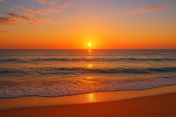 Natural sunset hues over the ocean