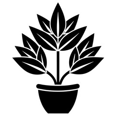 Garden Plant Icon Set | Generative AI Vector & Linocut Silhouette Design