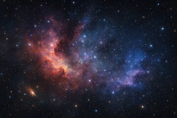 Fototapeta premium Stunning cosmic display featuring nebulae, galaxies, and stars perfect for wallpaper decor