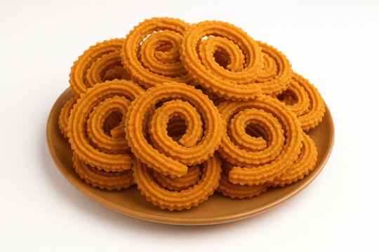 Traditional Malaysian snack, Maruku on plain white backdrop