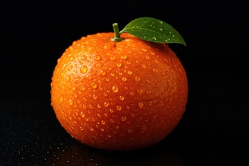 Bright tangerine against a dark backdrop