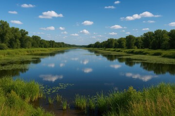 Scenic view of the protected wetlands in Saint Charles County