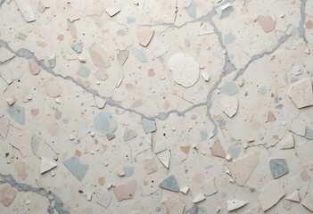 Fototapeta premium Soft Pastel Terrazzo Floor Background with Mint and Blush Tone