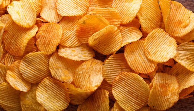 packet of crisps flat top view AI generated