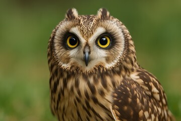Fototapeta premium Detailed Close-up of a Short-eared Owl