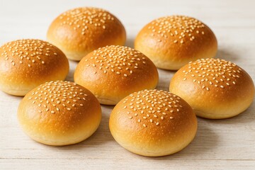 Warm freshly baked buns from the bakery