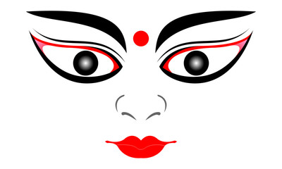 Goddess Durga Eyes. eps