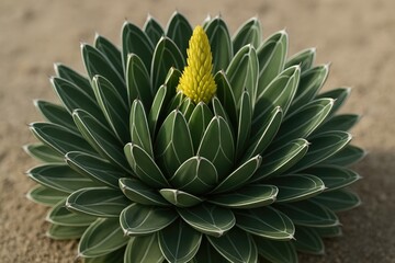 Fototapeta premium Desert plant at the summit of Horcones Peak