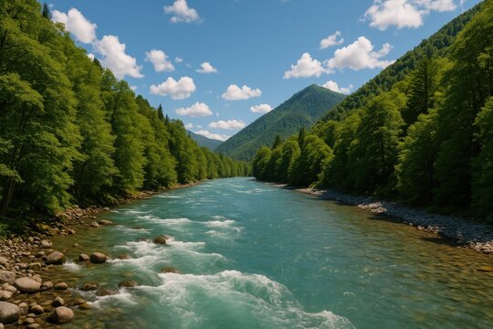 Flowing Waters of the Bzyb River