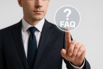 Business Icon for Web and Communication FAQ Button