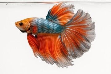Fototapeta premium Capture the mesmerizing movement of a Siam Betta fish