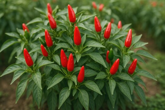 A variety of small hot peppers from the Solanaceae family, specifically Capsicum annuum L. var. minimum (Miller) Heise