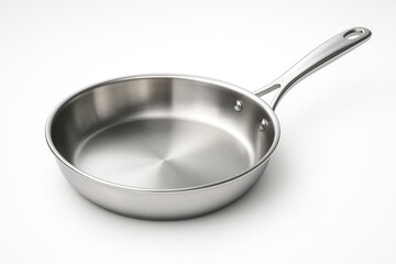 Cooking skillet placed on a plain white surface