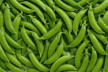 Recently picked sweet snap peas