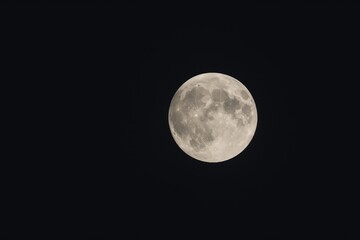 Fototapeta premium Full moon illumination during nighttime