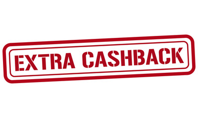 EXTRA CASHBACK red stamp text vector, rubber stamp