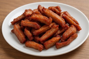 Delicious crispy pork meal for one