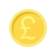 Simple Pound Coin Illustration Concept