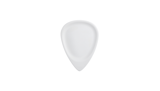 White guitar pick on isolated, transparent background, no background   - Powered by Adobe