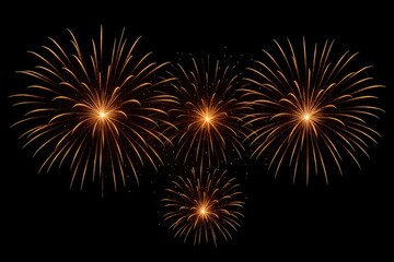 Explosive displays illuminating the dark night sky