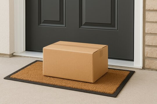 Package received on doorstep mat