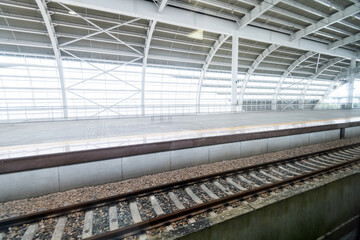 Landscape of empty railway track