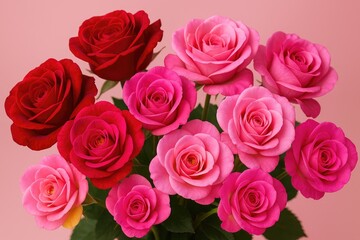 Naklejka premium Background featuring red and pink roses