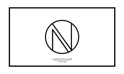 Fototapeta premium Alphabet letters N or NN logo monogram