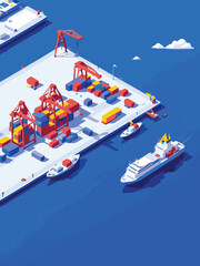 ship on the sea port