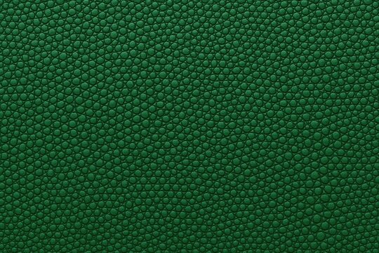Vibrant green textured leather with shagreen pattern