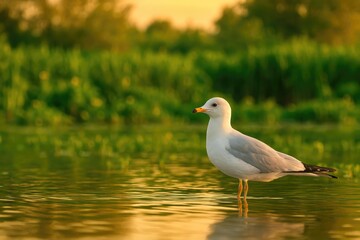Obraz premium Seagull Observations in the Danube Delta