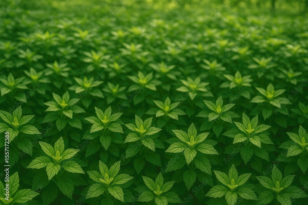 Aufkleber lush greenery with plants in a park setting