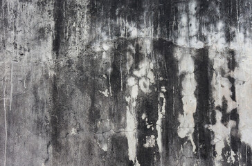 Grungy Weathered Concrete Wall Texture Revealing Abstract Patterns of Urban Decay and the Raw...
