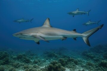 Obraz premium Understanding the Behavior of Grey Reef Sharks