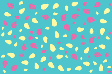 Pink Dragon fruit, Pitaya, Yellow Mango seamless background texture, freshness fruit and drink, gift, present box paper, backdrop