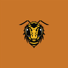 danger bee face vector